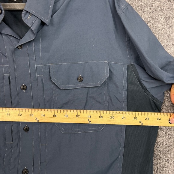 Kuhl Mens Button Down Shirt Short Sleeve Gray Outdoor‎ Hiking Casual large - Picture 6 of 10